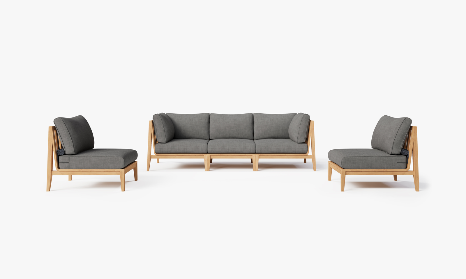 Low Profile Teak Outdoor Sofa